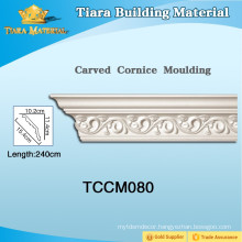 Eco-friendly Waterproof PU Carved Cornice Mouldings For Interior Decor